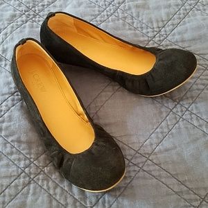 Black suede Anya Ballet flats